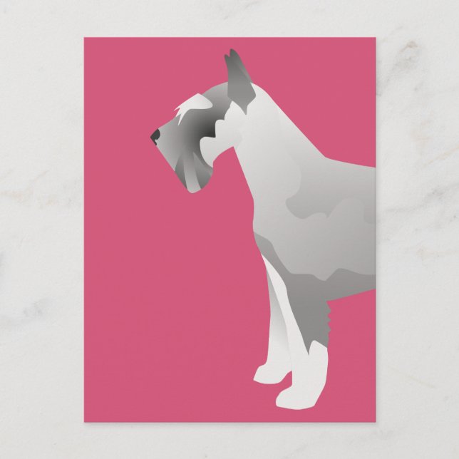 Redot Schnauzer-mallar för att anpassa Vykort (Framsida)