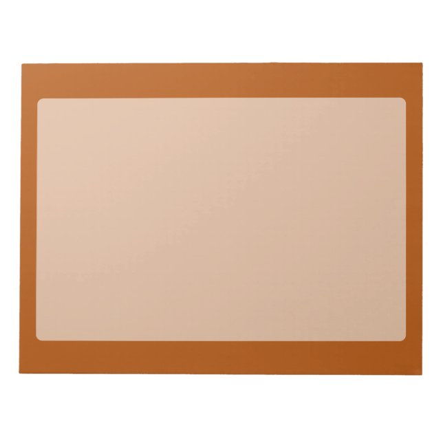 Redot Sienna Brown färg accent för att anpassa Anteckningsblock (Framsida)