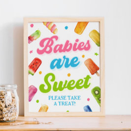 Redot till Spädbarn för popup Baby Shower är Sweet Poster
