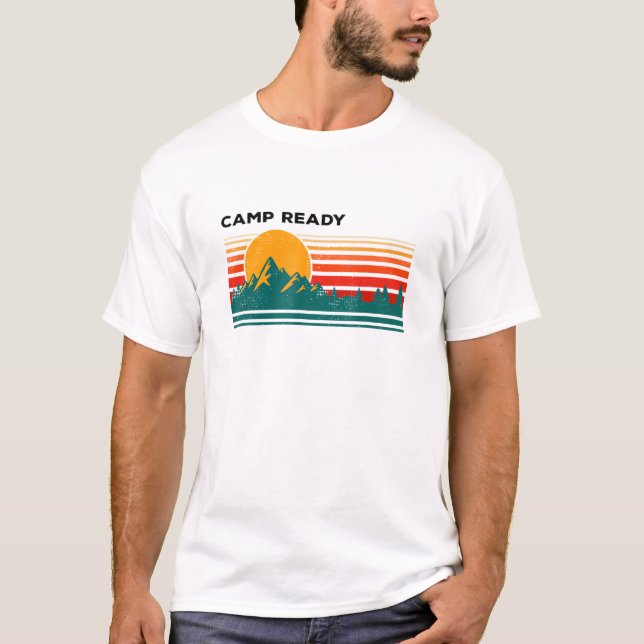 Redot Tropical Camper Sunny Camp Travel Humor T Shirt (Framsida)