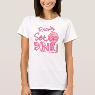 Redot uppsättning, GÅR den ROSA bröstcancerT-tröja T-shirt