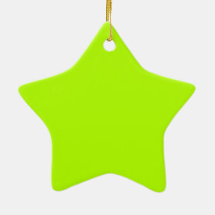 Redot Vibrant Lime Green Färg för anpassning Julgransprydnad Keramik