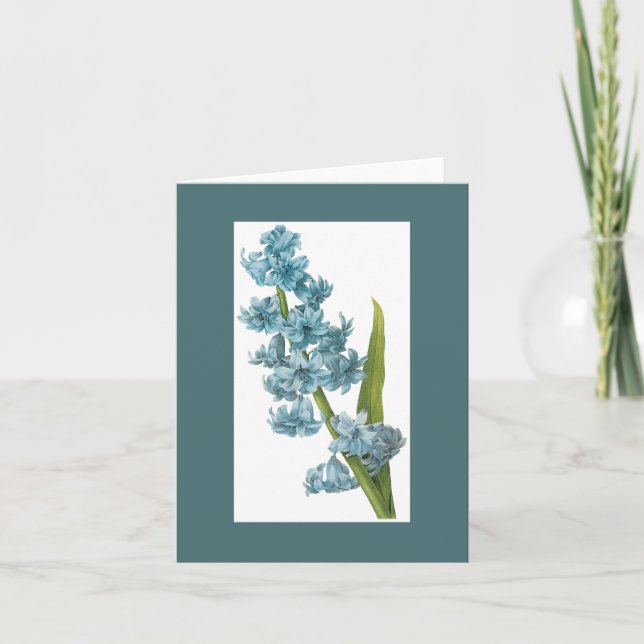 Redoute Blue Hyacinth Notecard Kort (Framsida)