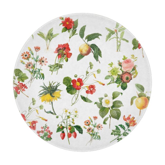 Redoute botaniskt dekorativt glasspets (Framsidan)