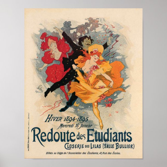 Redoute des Etudiants 1894 Poster (Framsidan)