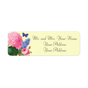 Redoute Flowers Anpassningsbar Avery-Adressetikett Returadress Etikett