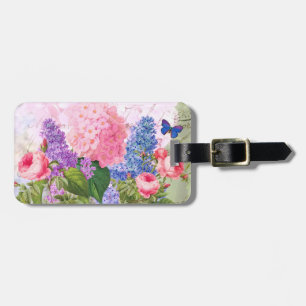 Redoute Flowers Luggage Tag Bagagebricka