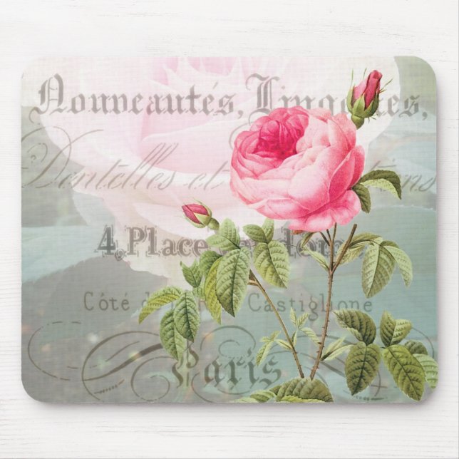 Redoute Fransk Ro Mousepad Musmatta (Framsidan)