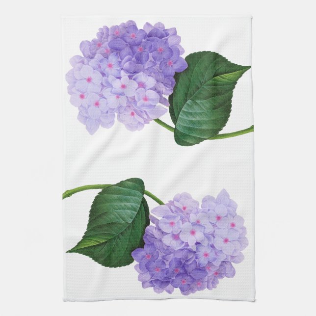 Redoute Lila Hydrangea Flowers Kitchen Towel Kökshandduk (Vertikal)