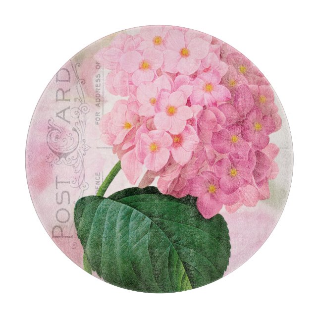Redoute Rosa Hydrangea Round Caking Board (Framsidan)