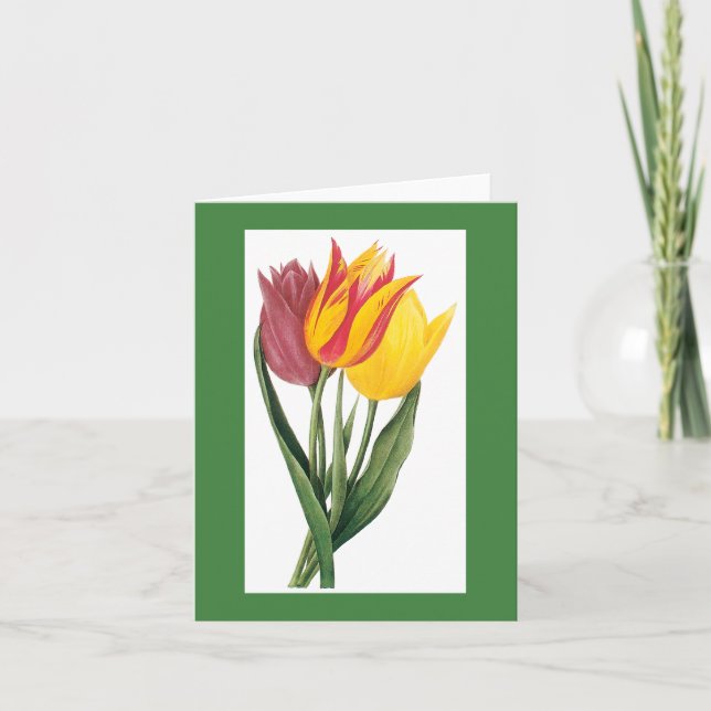 Redoute Tulip Notecard Kort (Framsida)
