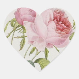Redoute Vintage Ro Heart Shape Stickers Hjärtformat Klistermärke