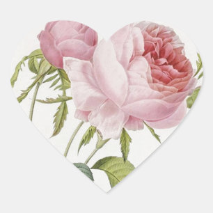 Redoute Vintage Ro Heart Shape Stickers Hjärtformat Klistermärke