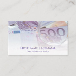 Redovisande affärskort för finansexperter visitkort
