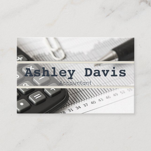 Redovisande affärskort visitkort (Framsida)