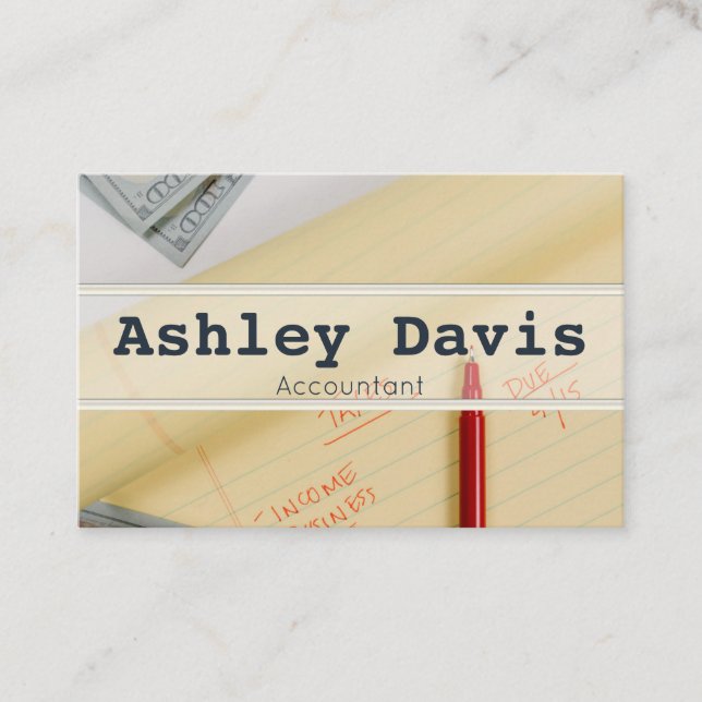 Redovisande affärskort visitkort (Framsida)