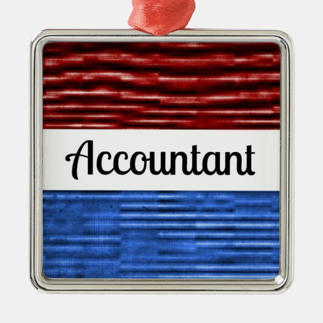 Redovisande patriotisk julprydnad julgransprydnad metall (Framsidan)