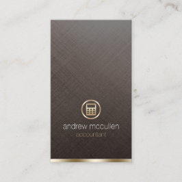 Redovisare för Guld Calculator Brushed Metall Fina Visitkort