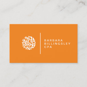 Redovisare för Logotyp av modern numers Orange Visitkort