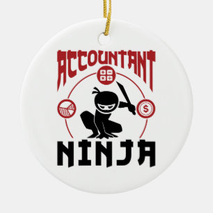 Redovisare för Ninja Accounting CPA Julgransprydnad Keramik