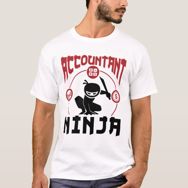 Redovisare för Ninja Accounting CPA T Shirt (Framsida)