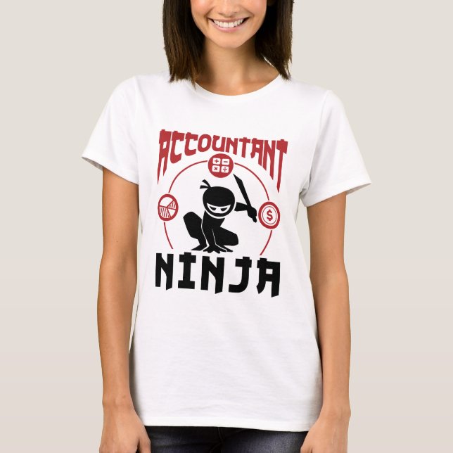 Redovisare för Ninja Accounting CPA T Shirt (Framsida)