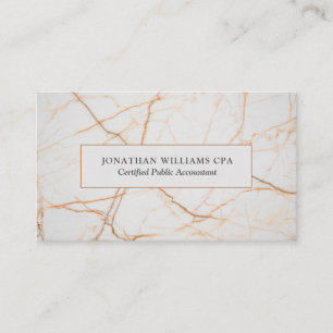 Redovisare Marble Guld Typography Visitkort