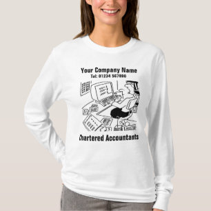 Redovisare som arbetar i Office-Tecknaden T Shirt