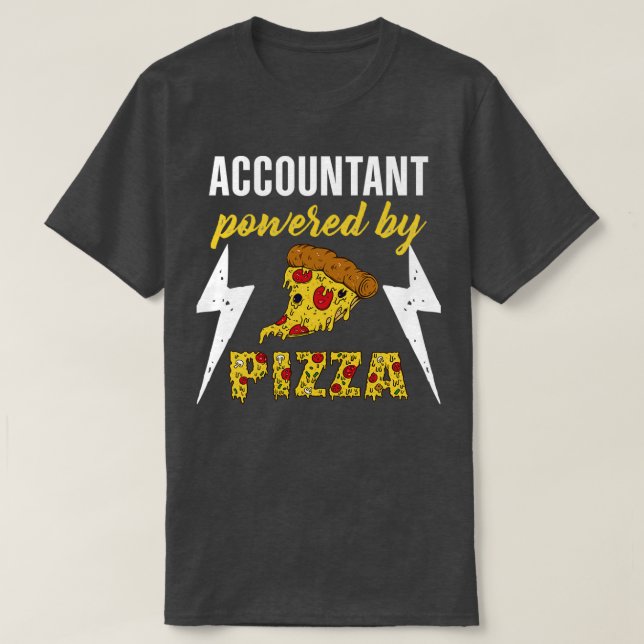 Redovisare som drivs av Pizza T Shirt (Design framsida)