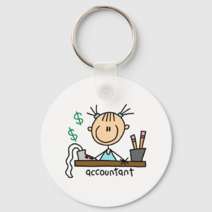Redovisare Stick figur Nyckelring