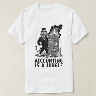 "Redovisning är en djungel" Rolig tiger-revisor T Shirt