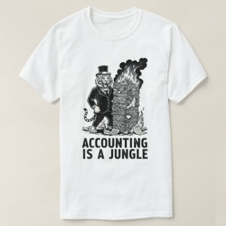 "Redovisning är en djungel" Rolig tiger-revisor T Shirt