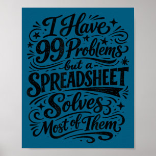 Redovisning humorspreadsheet dataanalytiker poster