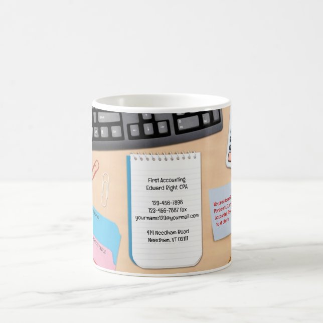Redovisning Kontorsskrivbord Affärsmugg Mall Kaffemugg (Center)