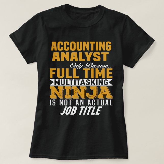 Redovisningsanalytiker T Shirt (Design framsida)