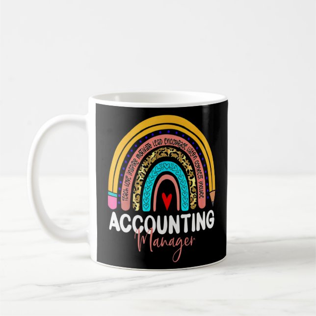 Redovisningshanteraren Leopard Rainbow Accounting  Kaffemugg (Vänster)