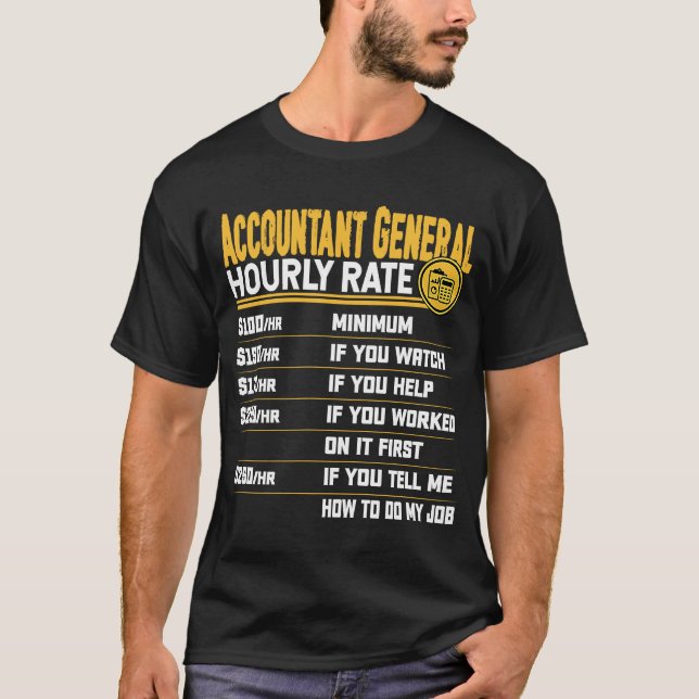 Redovisningskonto för allmän timtaxa t shirt (Framsida)
