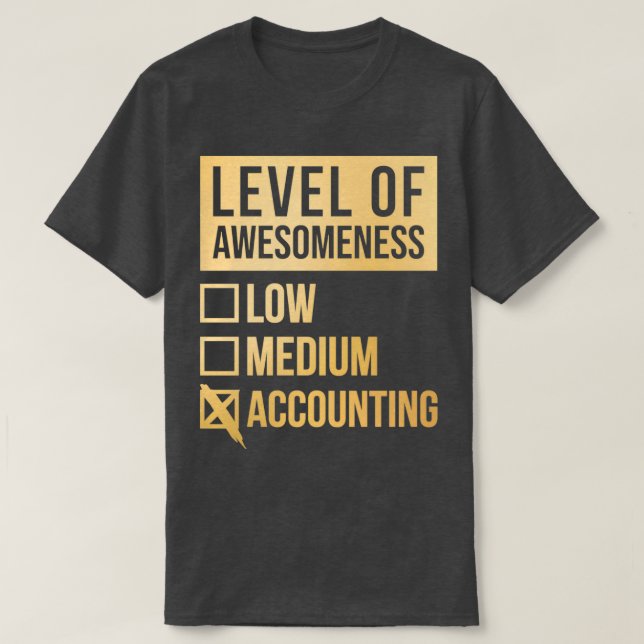 Redovisningsnivå i Guld T Shirt (Design framsida)