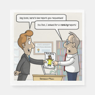 Redovisningsrankningsrapport Punny Party Napkins Pappersservett