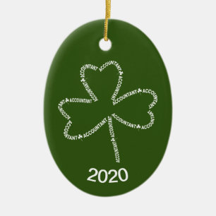 Redovisningstext Shamrock Julgransprydnad Keramik