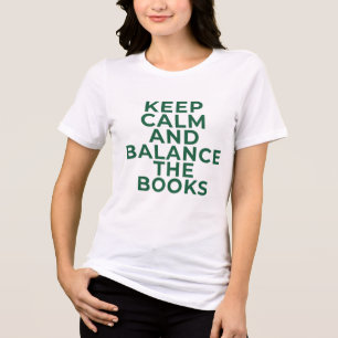 Redovisningstjänstpresent — Var lugn, balansera bö T Shirt