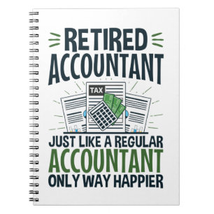 Redragen revisor, funny CPA Pension Happier Anteckningsbok
