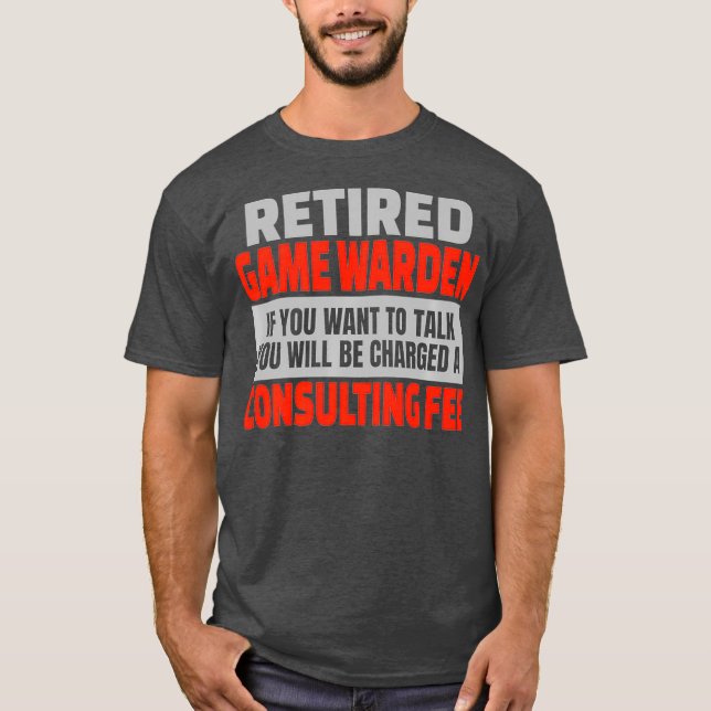 Redraget spel Warden Funny Pension Party Humor T Shirt (Framsida)