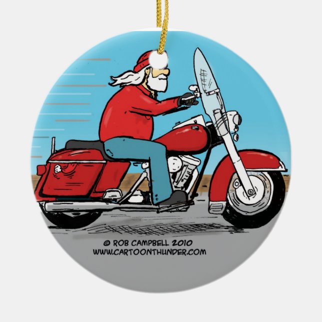 RedRoadGlide Julgransprydnad Keramik (Framsidan)