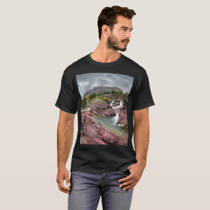 Redrock nedgångar - glaciärnationalpark t shirt