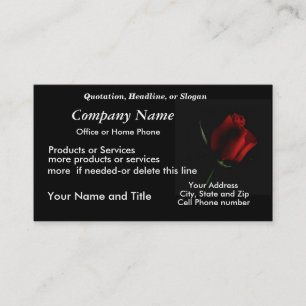 RedRose på Blk BizCard-skräddarsy Visitkort