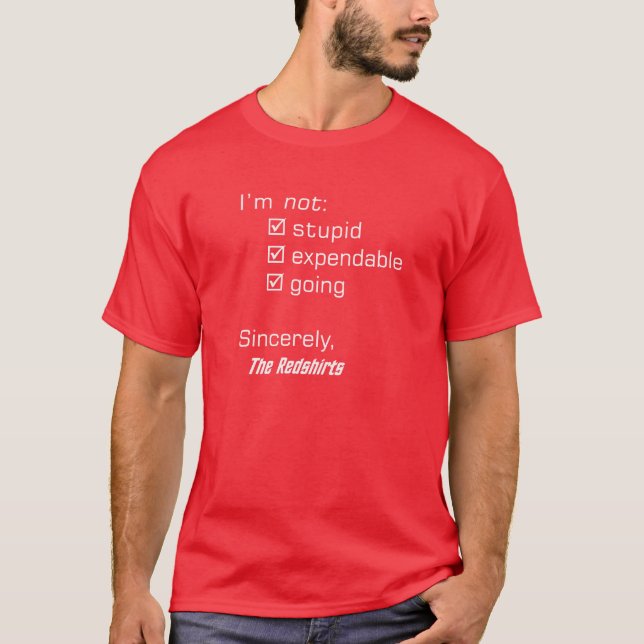 Redshirtkungörelsen Tee (Framsida)