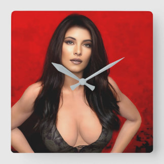 RedSide wall clock Fyrkantig Klocka