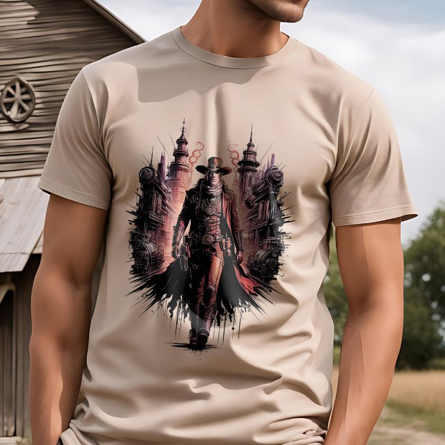 Redskap för gränsskiktet - Steampunk Cowboy T Shirt (Skapare uppladdad)