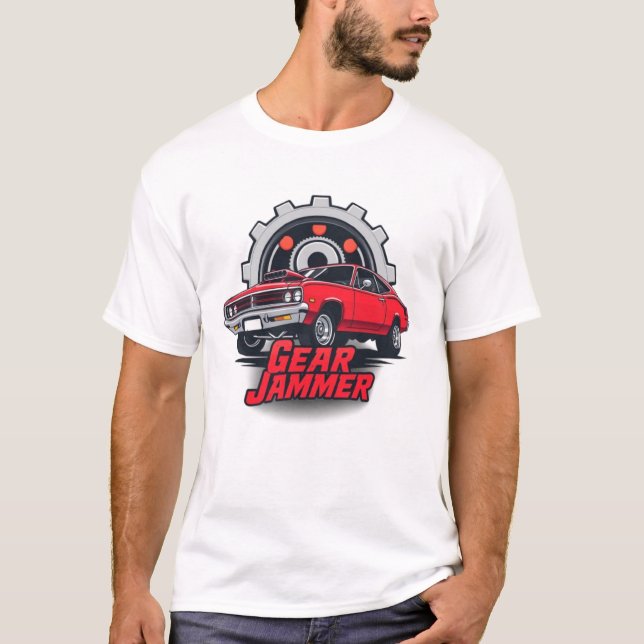 Redskap Jammer 1971 Dodge Demon 340 T Shirt (Framsida)